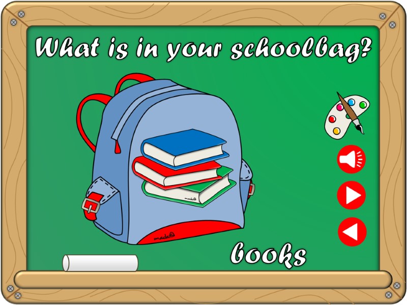 What is in your schoolbag? books